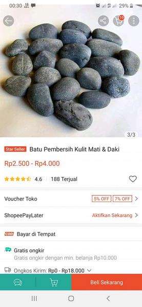 Ternyata ada ya jualan batu kali di online shop.