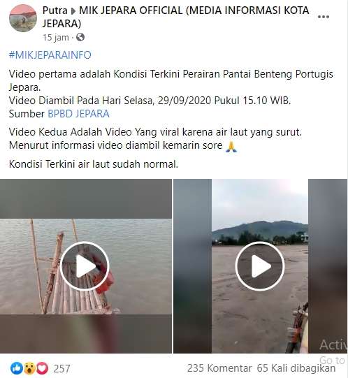 Pantai Jepara surut