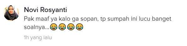 Lucu sih pake banget.
