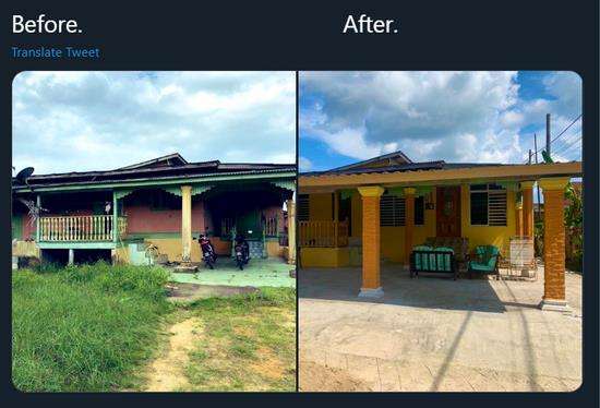 Anak renovasi rumah untuk menyenangkan ibu.