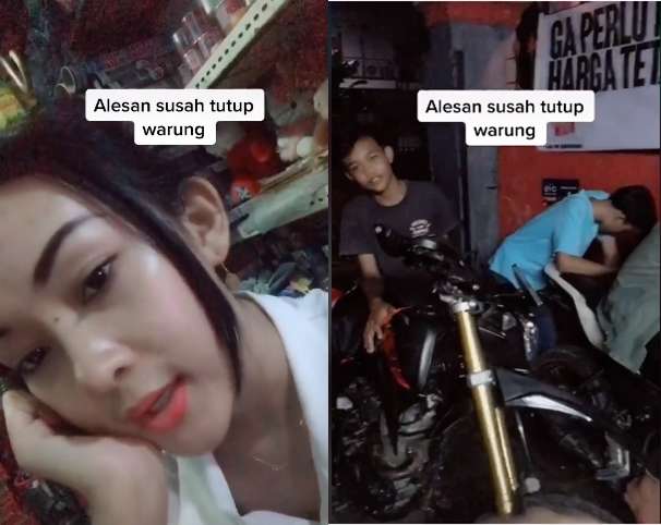 penjaga warung viral