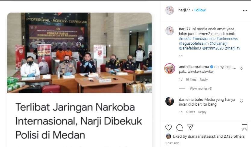 Klarifikasi Narji