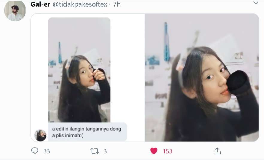 Potret hasil editan kocak warganet