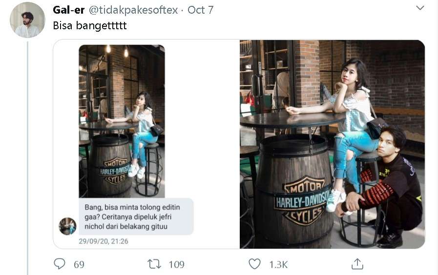 Potret hasil editan kocak warganet