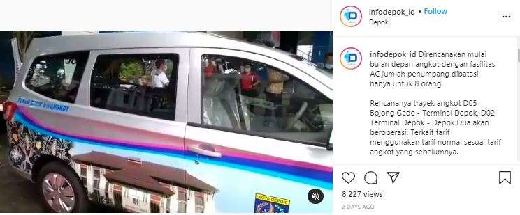 Wuling Confero S jadi angkot di Depok.