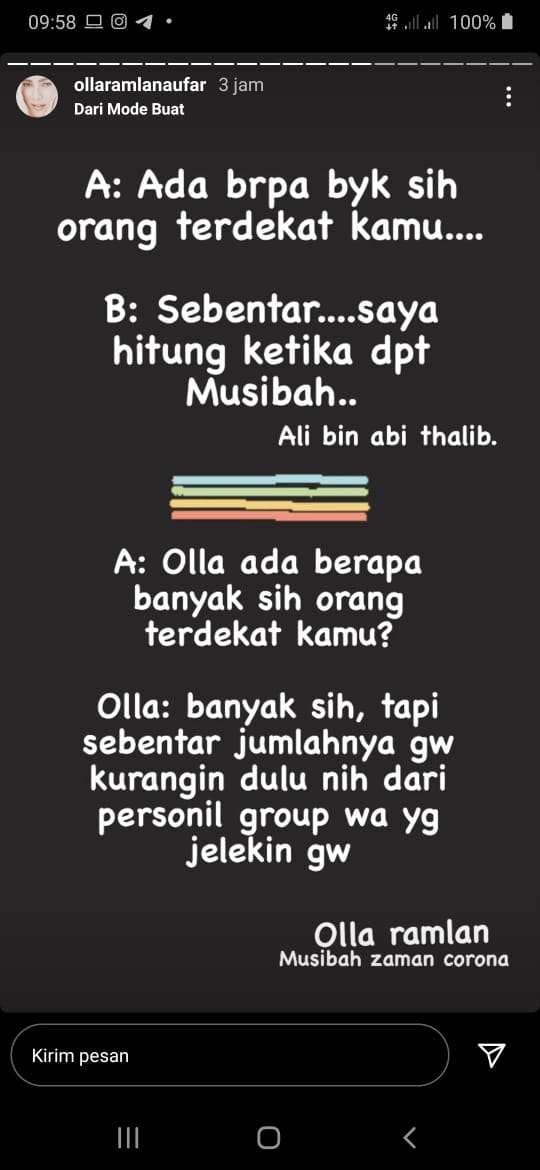 Unggahan Olla Ramlan