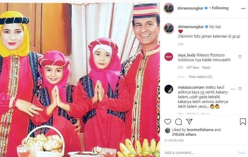 Foto Kalender kelaurga Shireen Sungkar