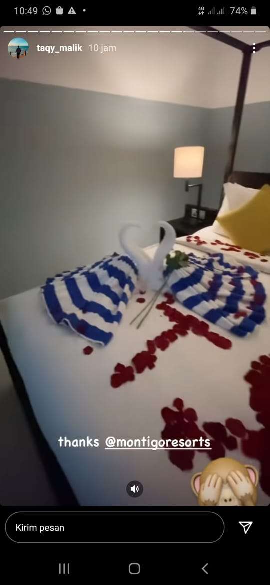 Suasana kamar pengantin Taqy Malik