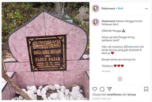 Nisan makam Rangga di Aceh Timur.