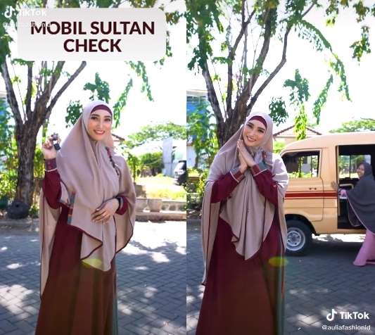 Viral wanita pamer mobil sultan