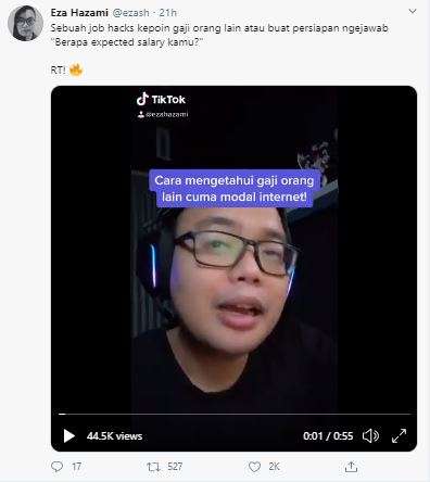 Tips mengintip gaji.