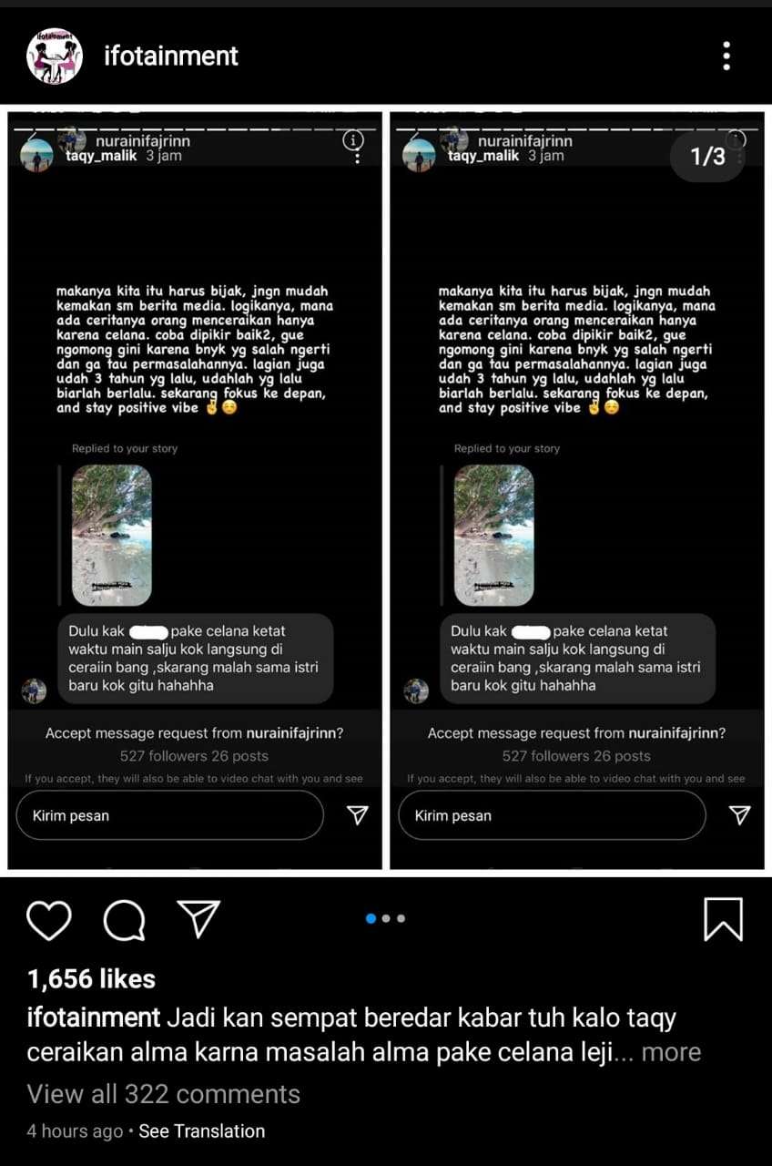 Adu Mulut Taqy Malik dan Salmafina Sunan