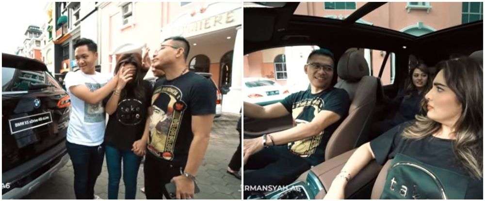 seleb hadiahi orangtua mobil