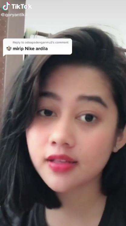 Potret Qory Antika,selebgram yang mirip Nike Ardilla