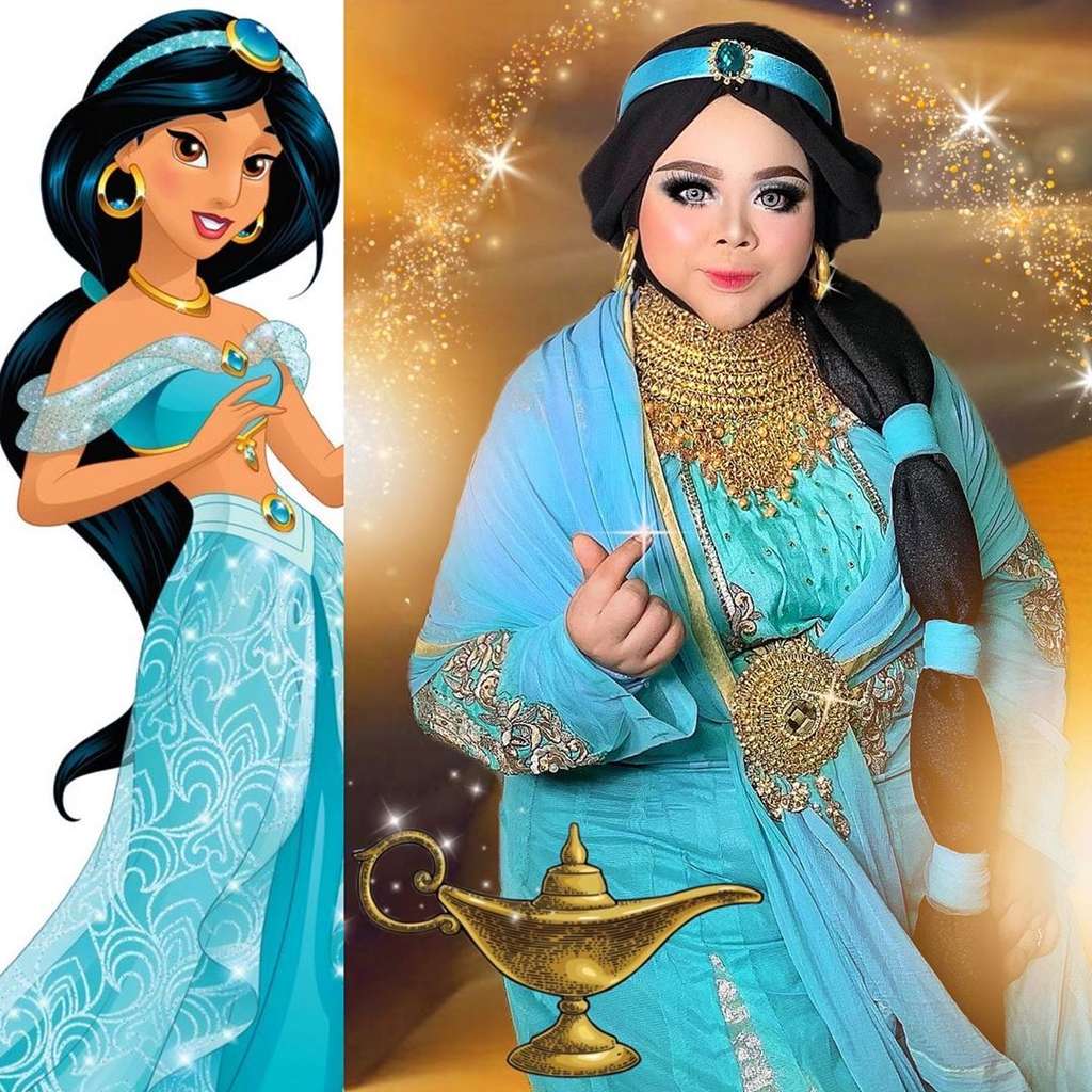 Kekeyi jadi princess Jasmine