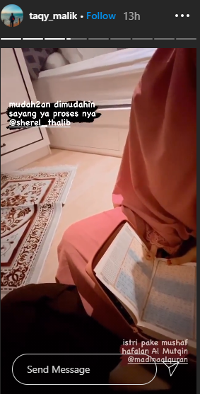 potret kemesraan taqy malik dan Sherel Thalib usai menikah
