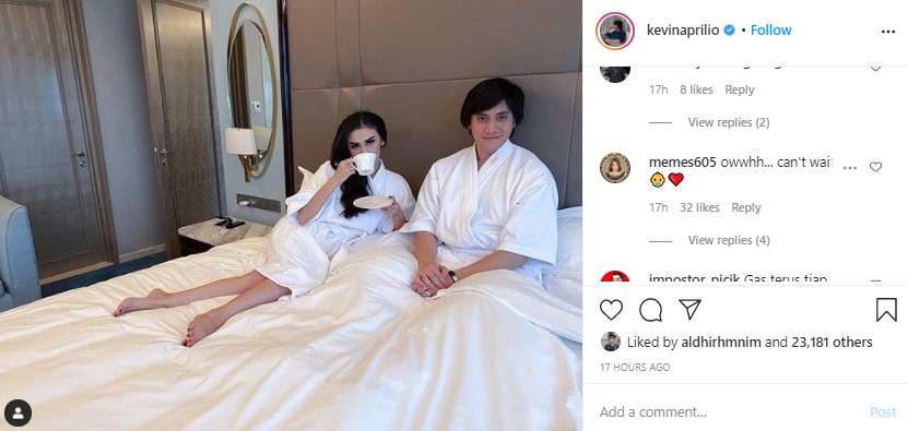 Kevin Aprilio dan Istri