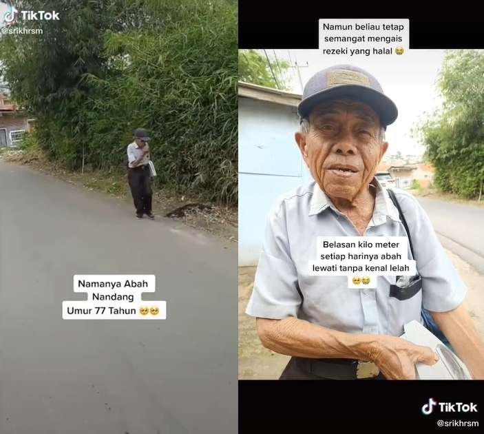 Viral kake penjual jasa timbangan