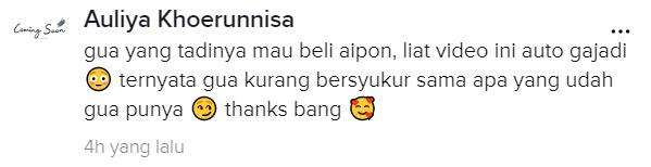 Harus pandai bersyukur.