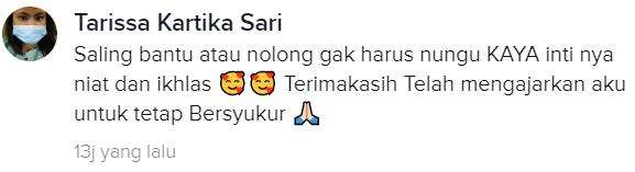 Membantu orang tak perlu menunggu kaya.