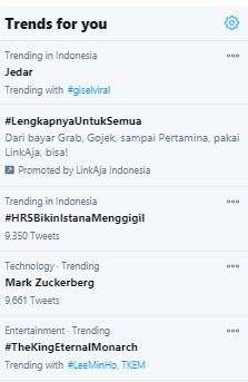 Jedar menjadi trending topic.