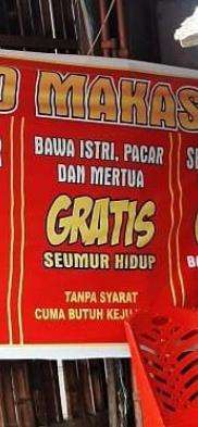 Seumur hidup bisa makan Coto Makassar gratis, tapi...