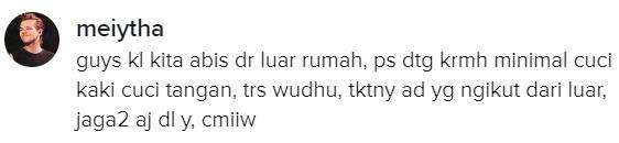 Minimal cuci kaki dan tangan sebelum tidur.