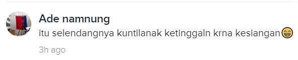 Selendang kuntilanak gaes.