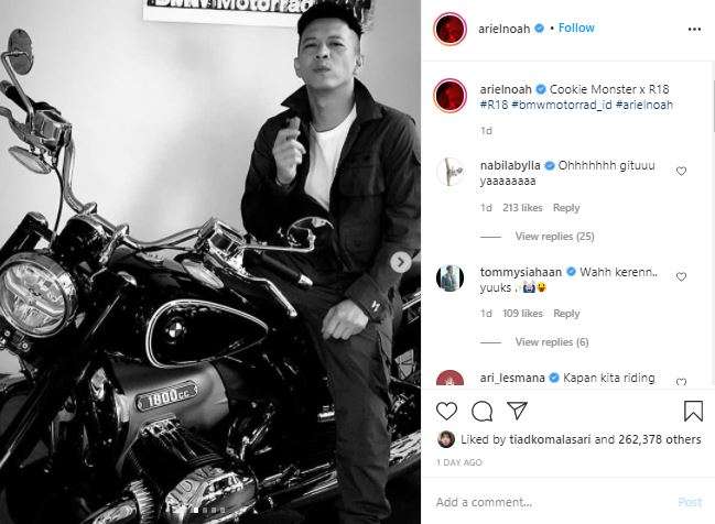 Ariel NOAH naik moge BMW.
