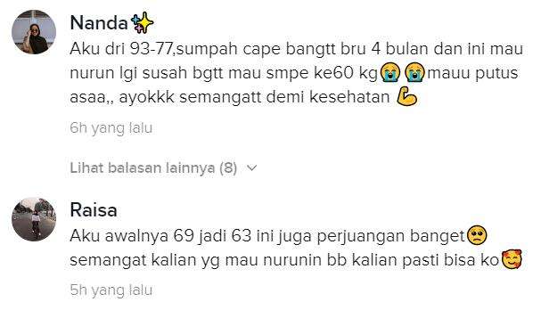 Semangat buat yang mau menurunkan berat badan.