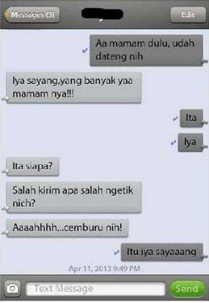 Jangan salah typo kalau chat sama orang cemburuan.