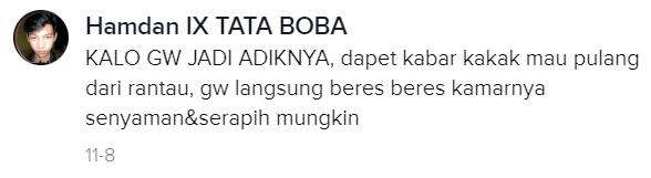Adik yang baik nih.