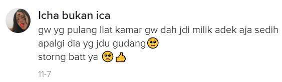 Kamar pindah tangan ke adik saja sedih, apalagi jadi gudang.