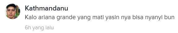Kalau artis mungkin menyanyi, bukan menangis.