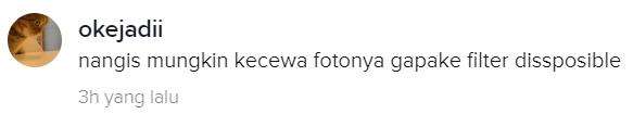 Ceweknya menangis karena fotonya nggak pake filter kali.