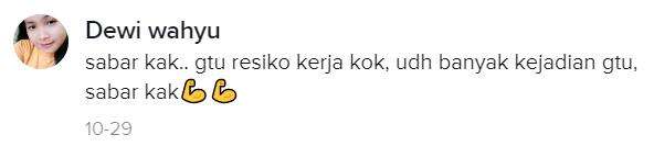 Harus banyak bersabar.