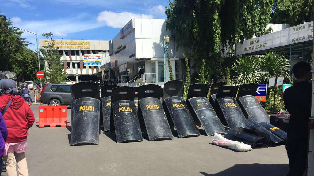 Brimob di Polda Metro Jaya