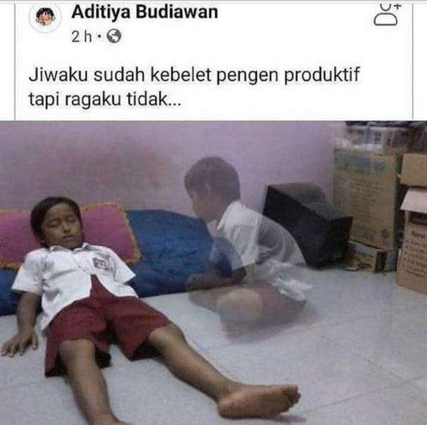 Maunya produktif, tapi raga masih malas bergerak.