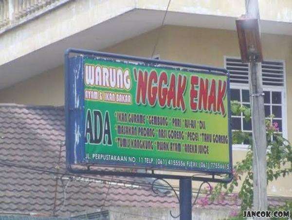 Warung jujur, jangan beli kalau gitu.