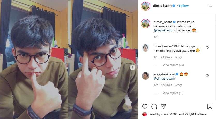 Peampilan baru Dimas Peampilan baru Dimas