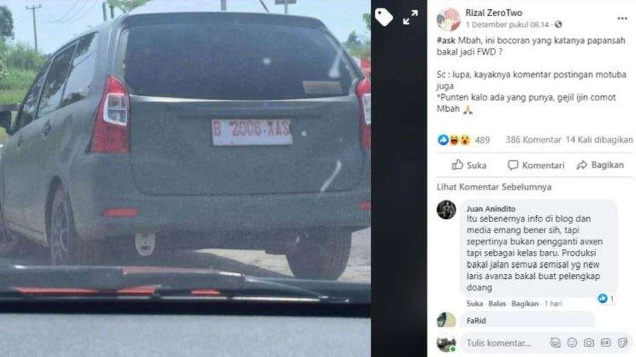 Avanza dengan roda penggeran depan.