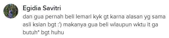 Beli walaupun tidak butuh.