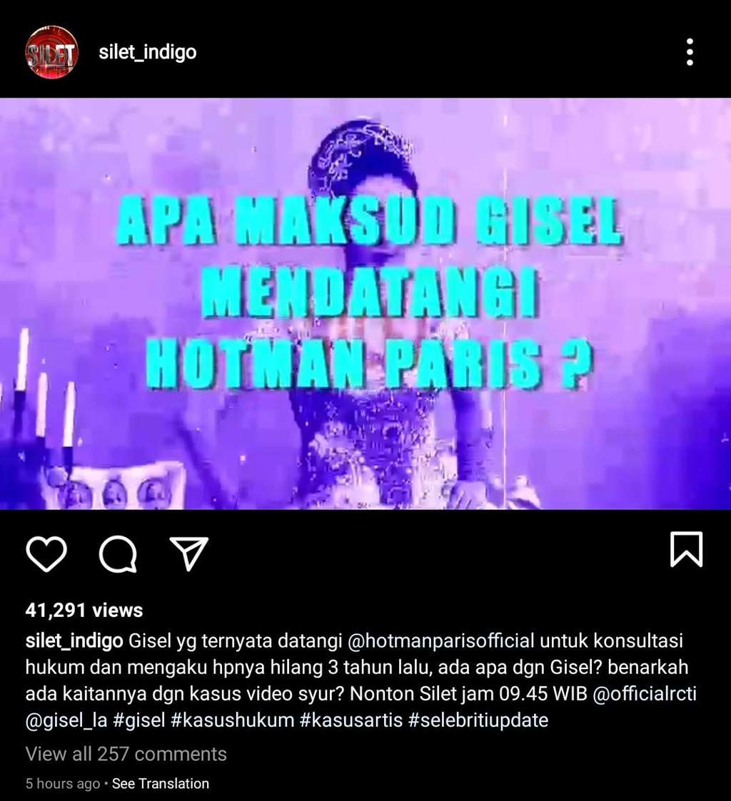 Video Hotman Paris Seputar Laporan Gisel