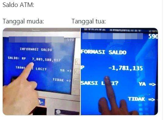 Perbandingan saldo tanggal muda dan tanggal tua sudah seperti sinetron dramanya.