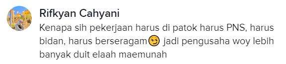 Kenapa kriterianya harus PNS dan berseragam?