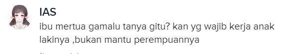 Ibu mertua tak tahu malu.