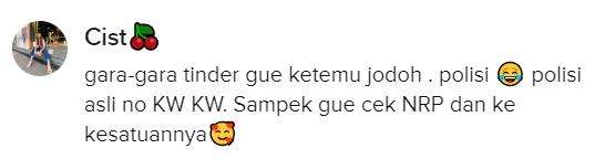 Kenal polisi di Tinder, bukan KW.