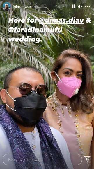 Joko Anwar di Pernikahan Dimas Djay & Faradina Mufti