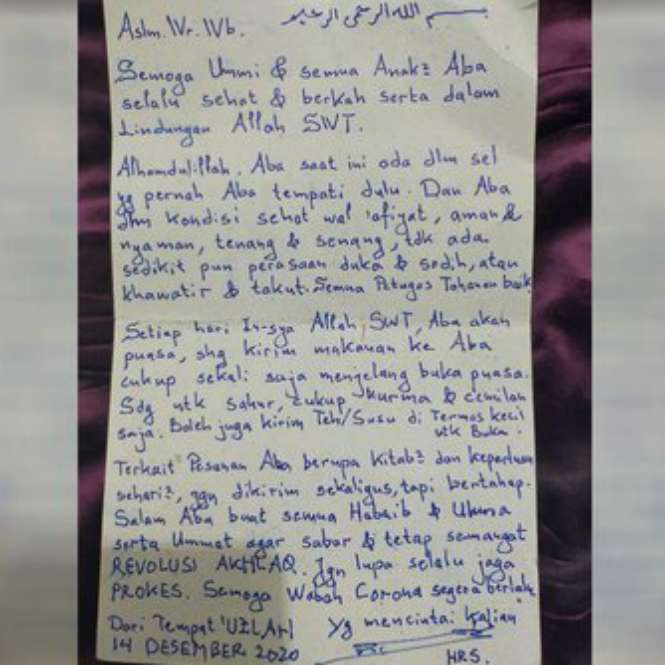 Surat dari Rizieq