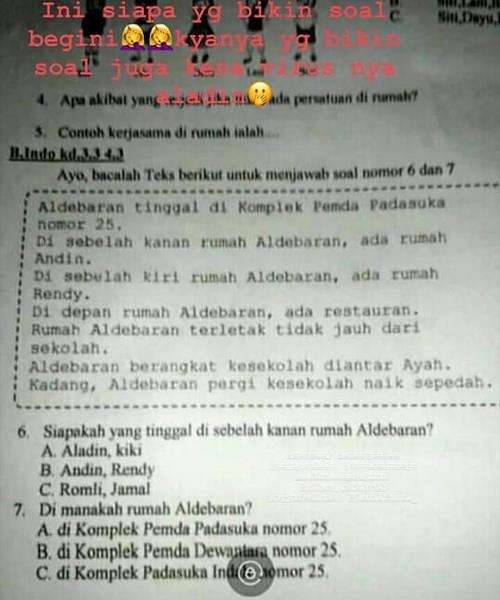 Muridnya auto bingung jawabnya.
